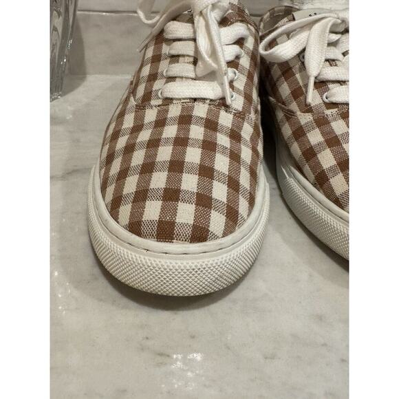 Loeffler Randall Brown and White Checkered Sneakers - Picture 6 of 10